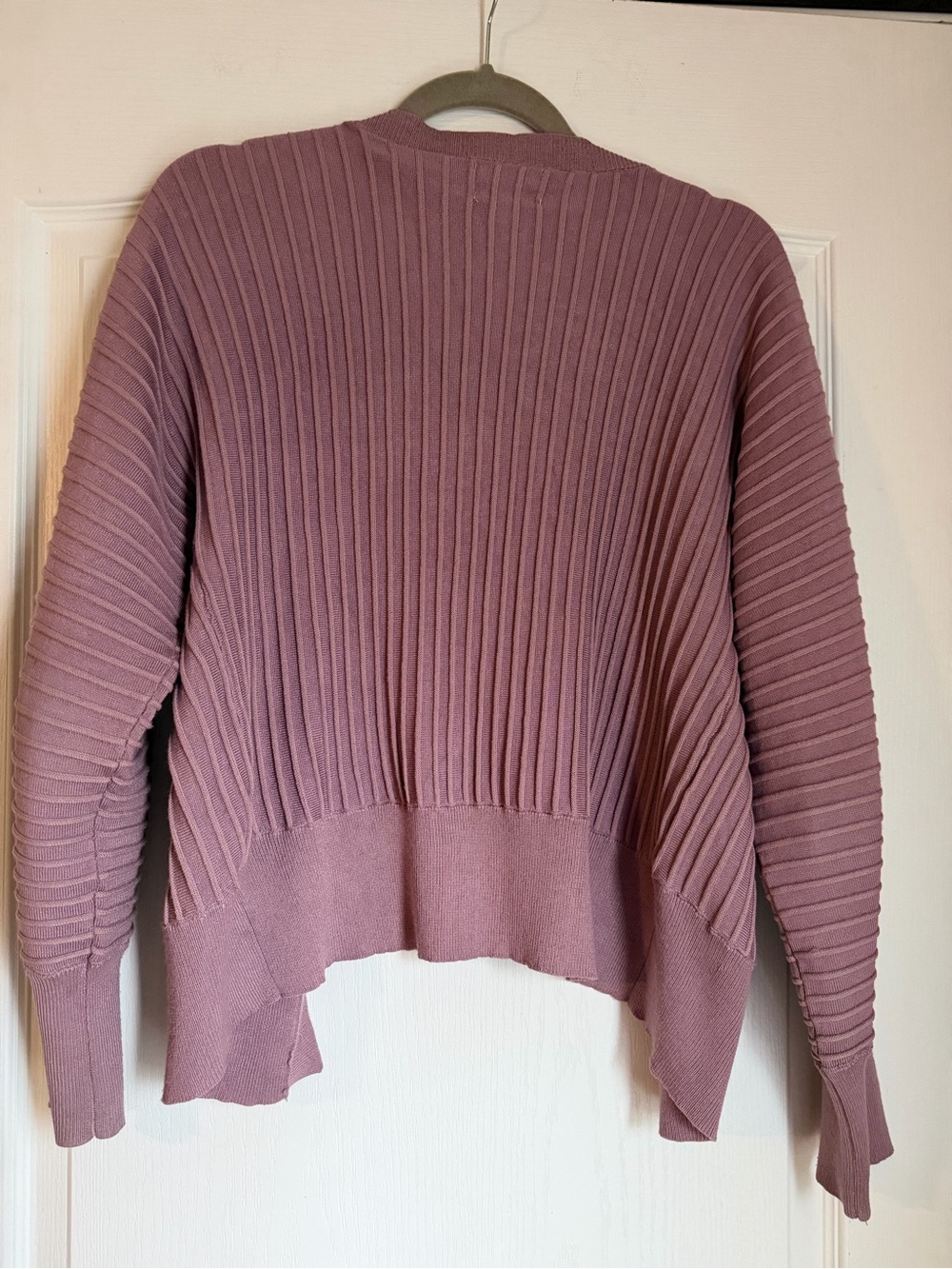 Pinque Dusty Rose Ribbed Cardigan Size Medium - Picture 2 of 9